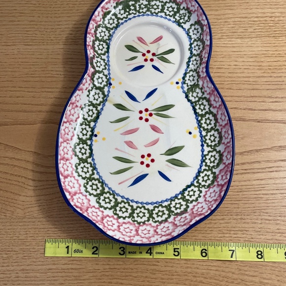 Temptations by Tara Sandwich Snack Plates Old World Confetti Pattern Set of 2 - Picture 5 of 5